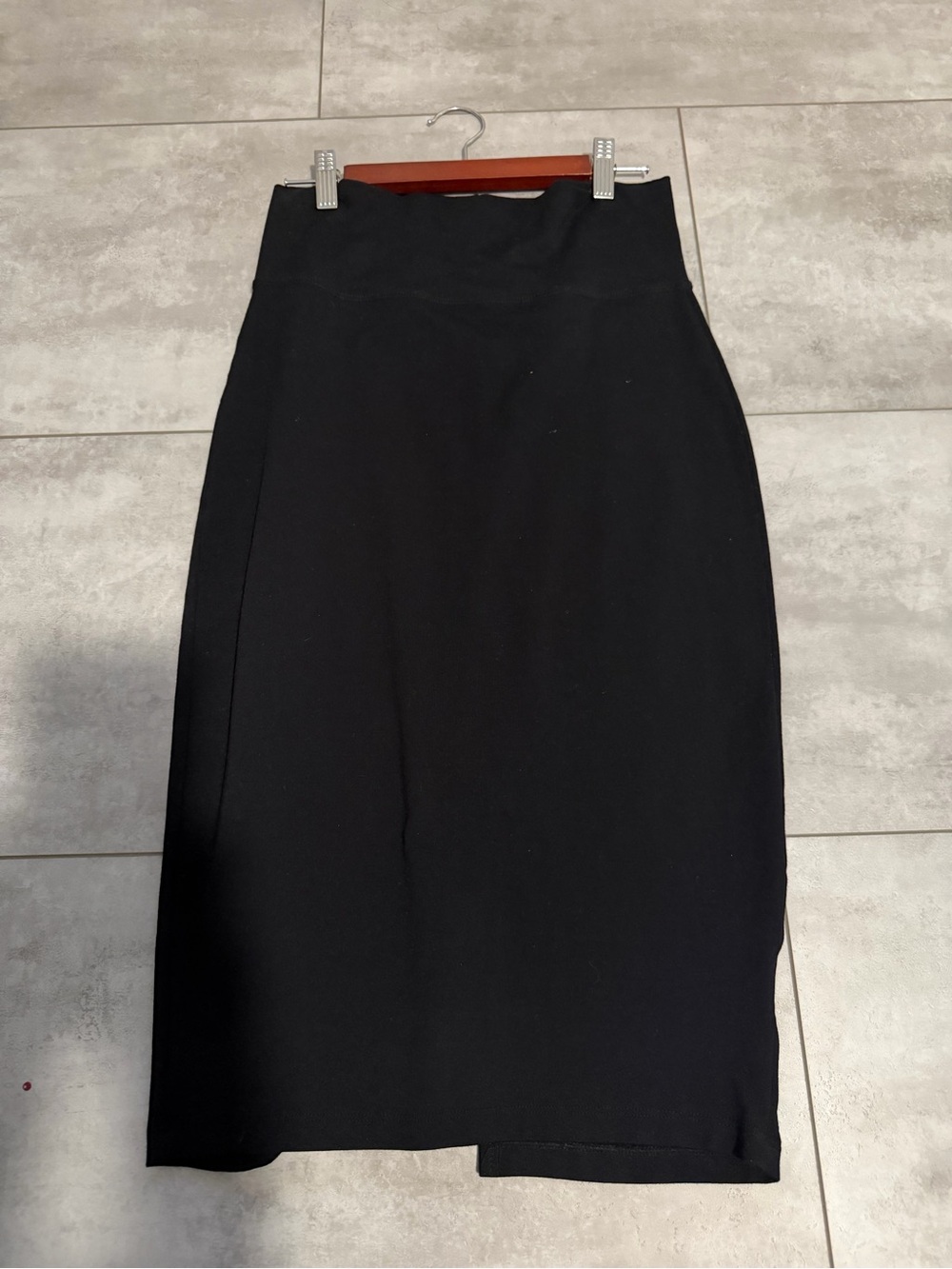bebe Black High-Rise Pencil Skirt